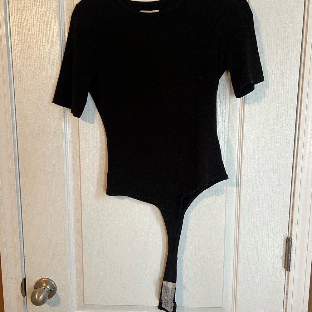 Madewell Black Short Sleeve Top Bodysuit